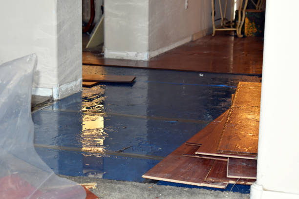 Professional Burst Pipe Cleanup technician working in Redding, CT
